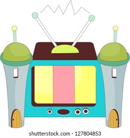 A vector illustration of television
