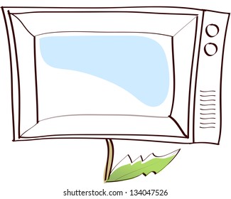 Vector illustration of a television