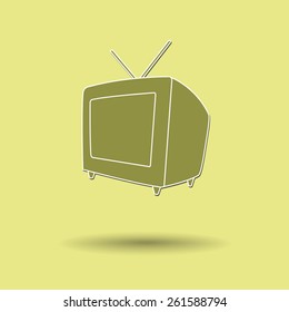 Vector illustration of  Television color background.