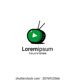 ilustración vectorial del logotipo de televisión, logotipo de tienda, mercado, empresa