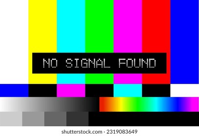 Vector illustration of Television no Broadcast Signal Found