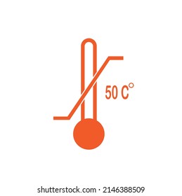 Vector illustration of temperature limit symbol for packaging