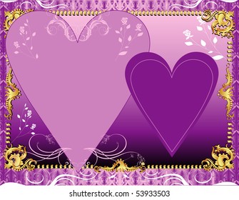 Vector Illustration. A template background for greeting card or invitation. May add photo and/or text.