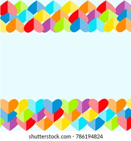 Vector illustration template banner background for happy Valentine day or wedding, birthday, love postcard. Background for romantic lettering or photo