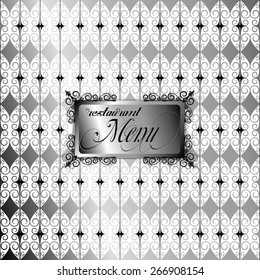 vector illustration template for the cover menu in vintage style