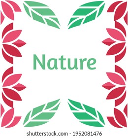 vector illustration template, floral petal background with nature writing. 2500 x 2500 pixel perfect.