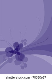 Vector illustration a template with a flower
