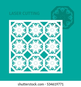 Vector illustration. Template for laser cutting. Element to create seamless patterns, stencils, laser cutting card.