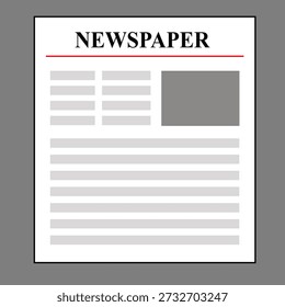 Plantilla de Ilustración vectorial para la maquetación de un tabloide diario de negocios o revista con texto y Imágenes.