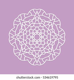 Vector illustration. Template for lazornoy cutting. Christmas snowflake. Template for design, postcards jewelery boxes, interior decoration.