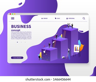 Vector illustration template. Motivation.Graph and coins. Moving up to the goal. Way to success. Fast career growth. Work on increasing profits.EPS 10.