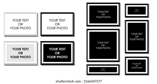 Vector illustration template photobook black white