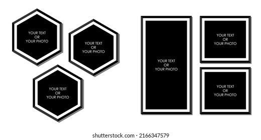 Vector illustration template photobook black white