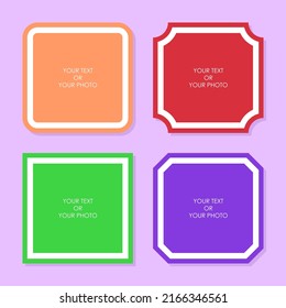 Vector illustration template photobook full colour minimalist