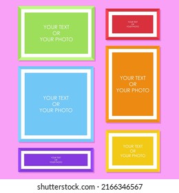 Vector illustration template photobook full colour minimalist