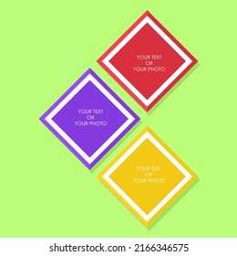 Modelo de ilustración de vector fotobook a color completo minimalista