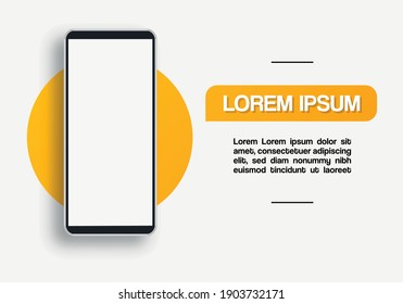 Vector illustration of template for smartphone