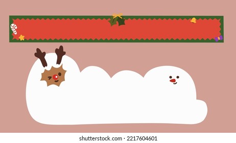 vector illustration template for the theme of Christmas Day, Holiday Day, Winter, December