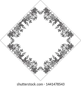 Vector illustration template with various elegant floral frame