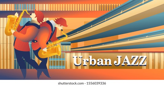 Vector illustration, template for web banner, landing page with live music, radio, for internet users