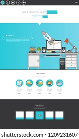 Vector illustration template for website and mobile website design and development. Creative concept, easy to edit and customize.