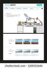 Vector illustration template for website and mobile website design and development. Creative concept, easy to edit and customize.