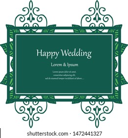 Vector illustration template will you marry me with ornate frame fllower red and leaves green