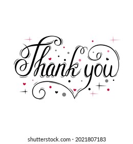 Vector Illustration Template Words Thank You Stock Vector (Royalty Free ...