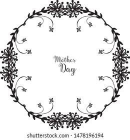 Vector illustration template your are great with crowd of rose colorful flower frames blooms