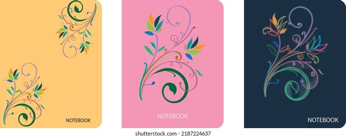 Vector illustration templates cover design for notebooks, Trendy covers set, simple wallpaper art, easy to re-size.