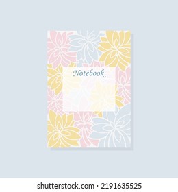 Vektorgrafik-Vorlagen decken Seiten für Notebooks, Planer, Broschüren, Bücher und Kataloge ab. Blumenhintergründe