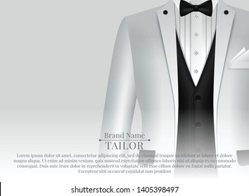 Vector illustration  templates with suit and tuxedo