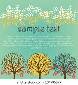 vector illustration templates with trees