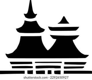 ilustración vectorial del icono del templo