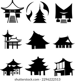 vector illustration of temple icon