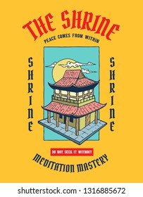 Vector illustration of temple shrine