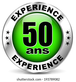 vector illustration of ten years experience icon on white background