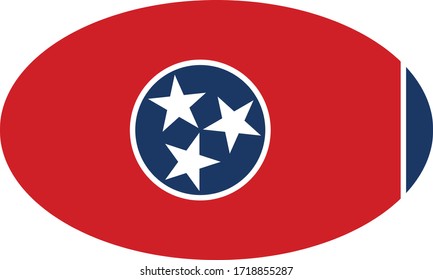 ilustración vectorial de la bandera Tennessee