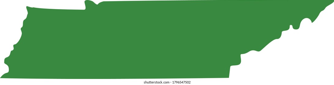 vector illustration of Tennessee map