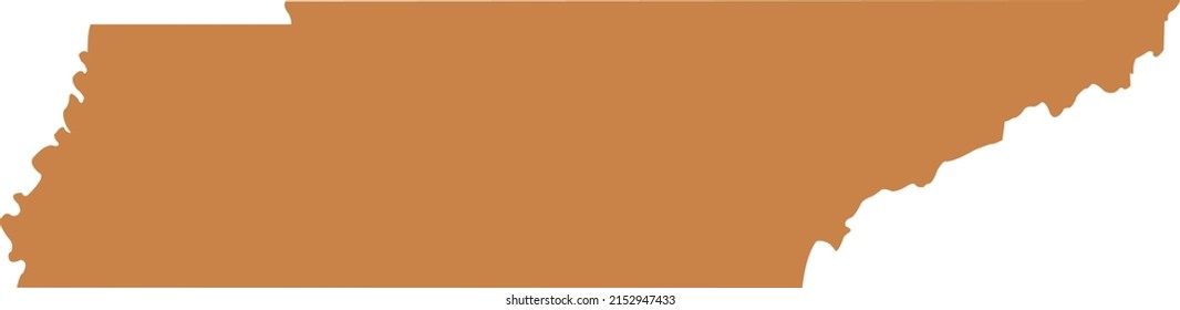 Vector illustration of Tennessee map