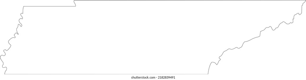 Vector Illustration of Tennessee map