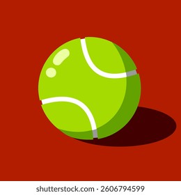 A vector illustration of a tennis ball