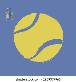 Vector illustration for tennis, ball. Abstract element for t-shirt design.