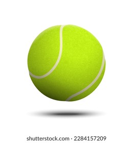 Vector illustration. Tennis ball isolated on white background. 
