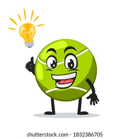 vector illustration of tennis ball mascot or character got idea