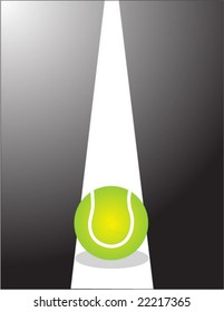 vector illustration of tennis ball on the court