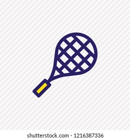 Vector illustration of tennis icon colored line. Beautiful joy element also can be used as rocket icon element.
