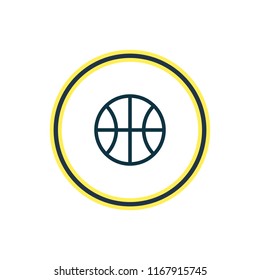 Vector illustration of tennis icon line. Beautiful lifestyle element also can be used as ball icon element.