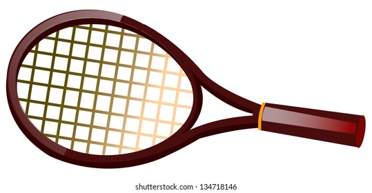 Vector illustration of a tennis racket