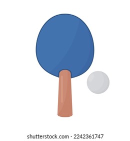 vector illustration of tennis racket and ball